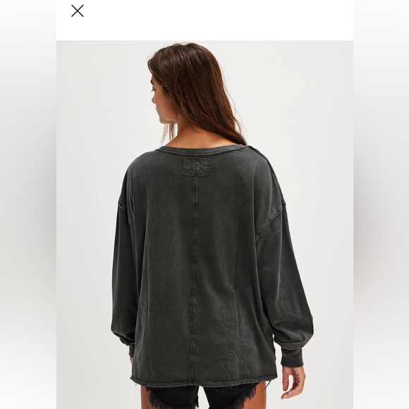 Free people Fade Into You Tee in olive; size L; $50 - Picture 7 of 7